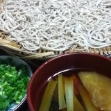 カブと小松菜のザル蕎麦